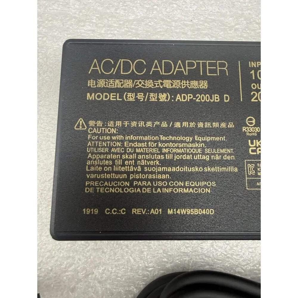 200W Charger Fit For ASUS TUF Dash Gaming Laptop A14 A15 A17 F15 F17,ROG *READ..